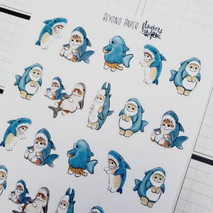 Kitty Shark Week Stickers
