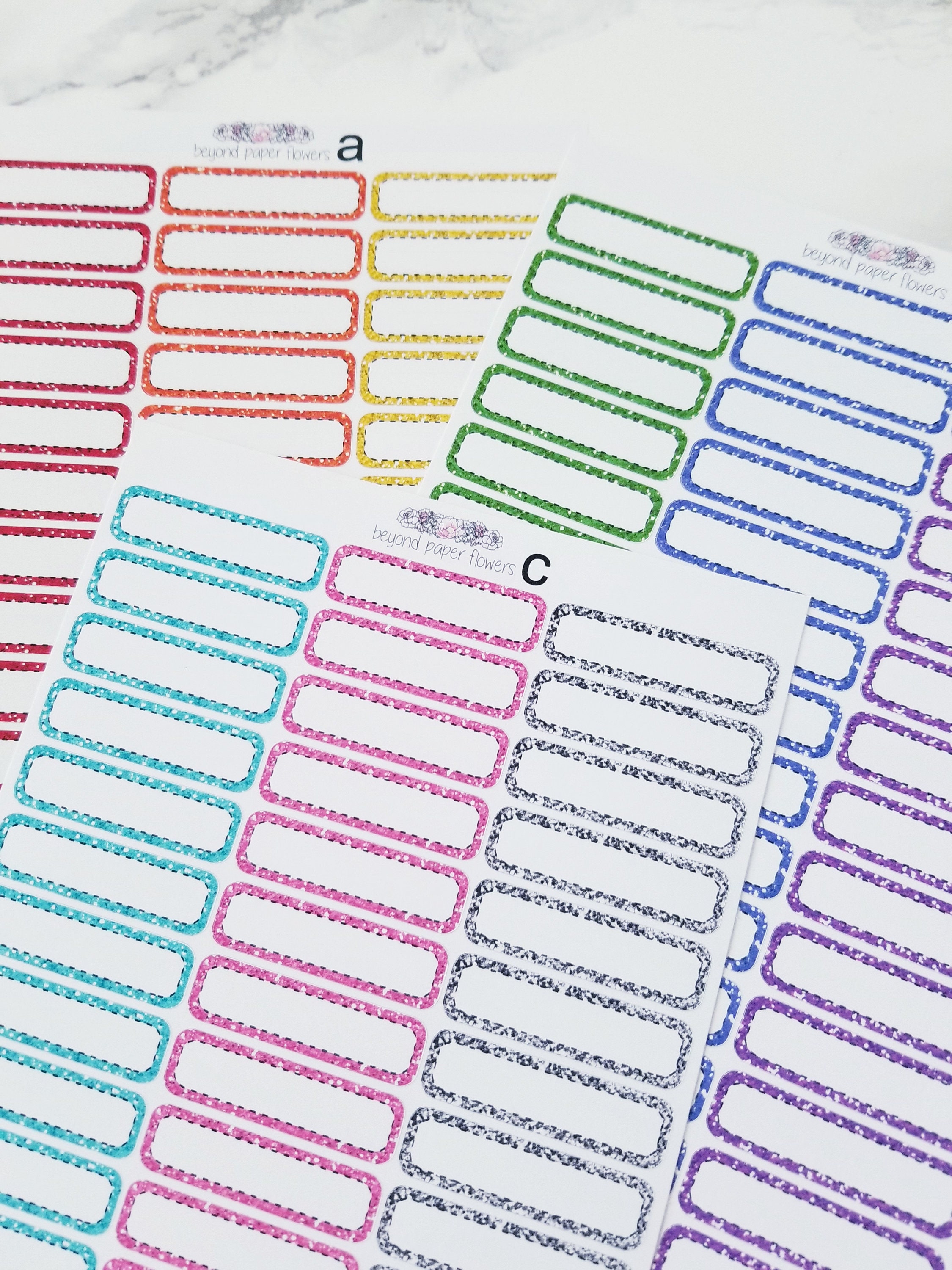 Quarter Glitter Rainbow Stitched Stickers ( Not Actual Glitter) - Etsy