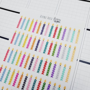 Small Birthday Candle Stickers