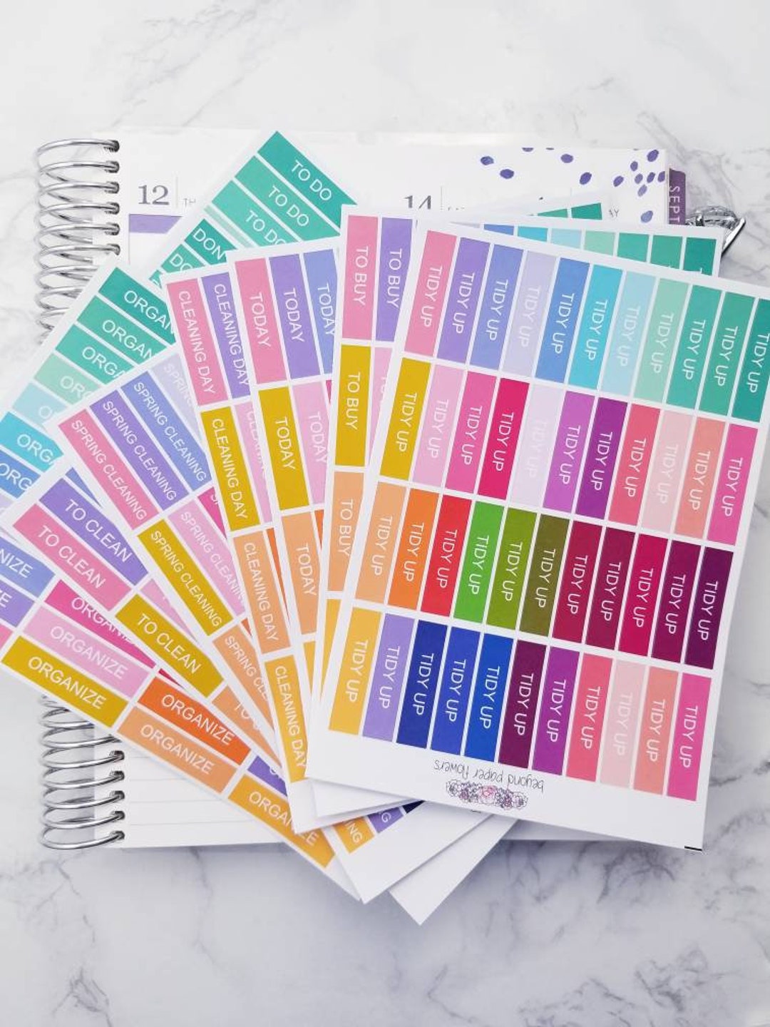 Tittle Header Sticker Colorful Topic Header Stickers - Etsy