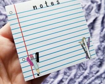 Notepaper and Pens Sticky Notes