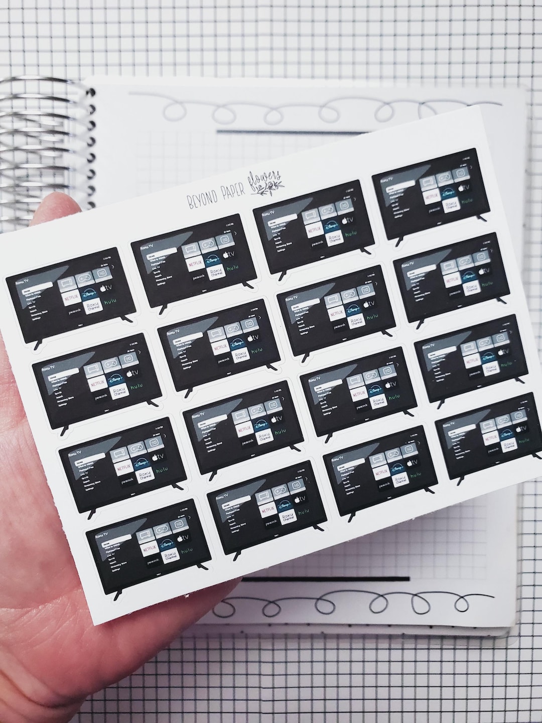 Block Screen Sticker Flat Screen Deco Stickers - Etsy
