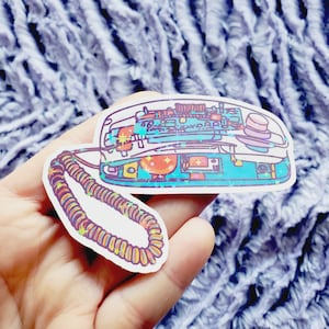 Clear Phone Sparkly Sticker Die Cut