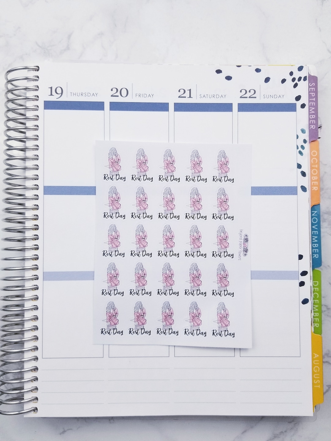 Cute Rest Day Stickers - Etsy
