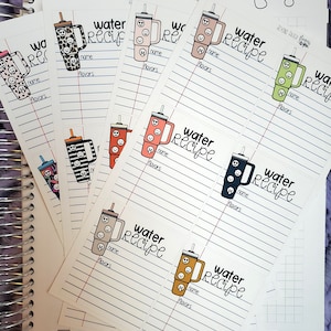 Water Recipe Tracker Stickers