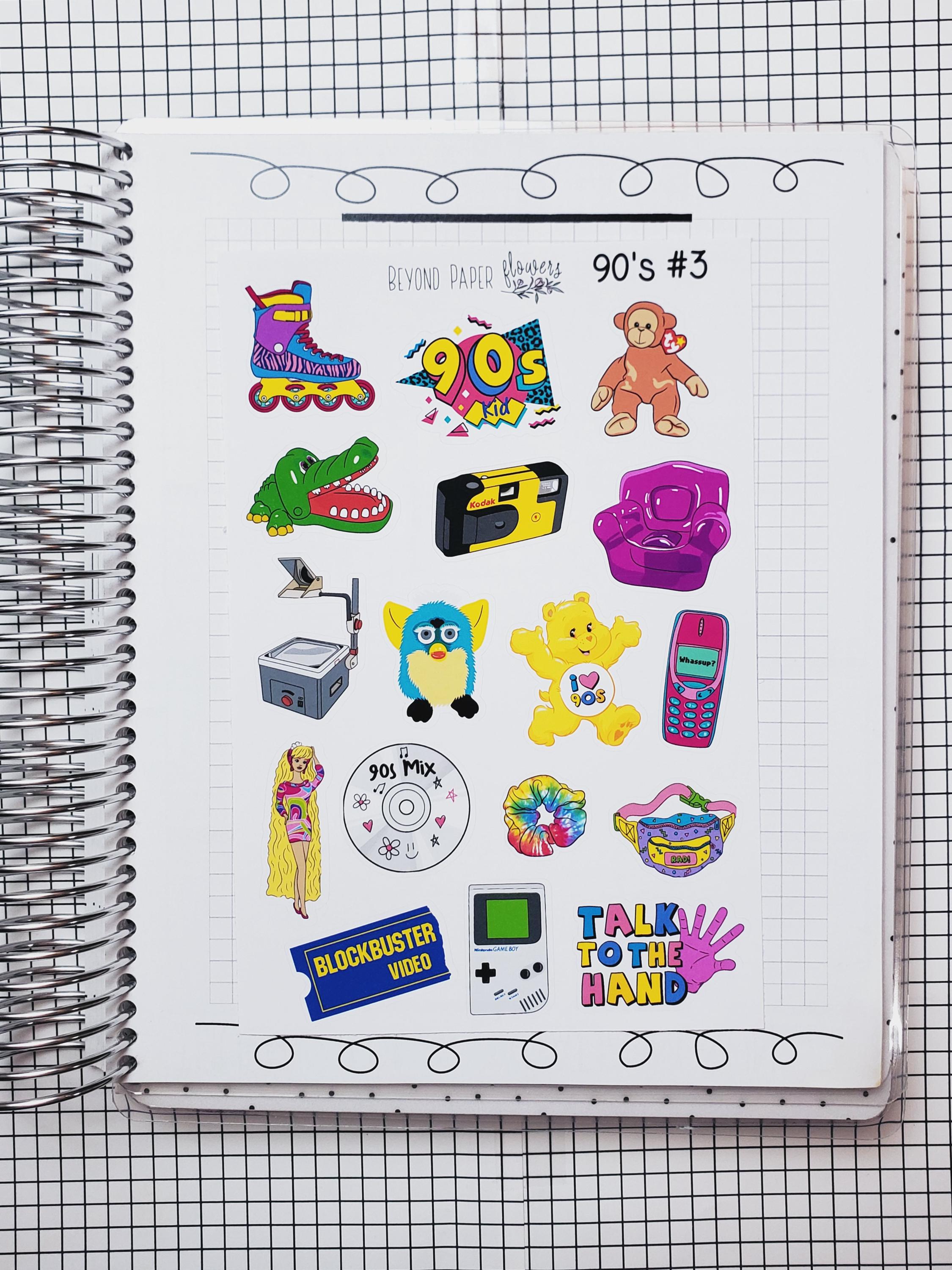 90's Throwback Deco Stickers - Etsy