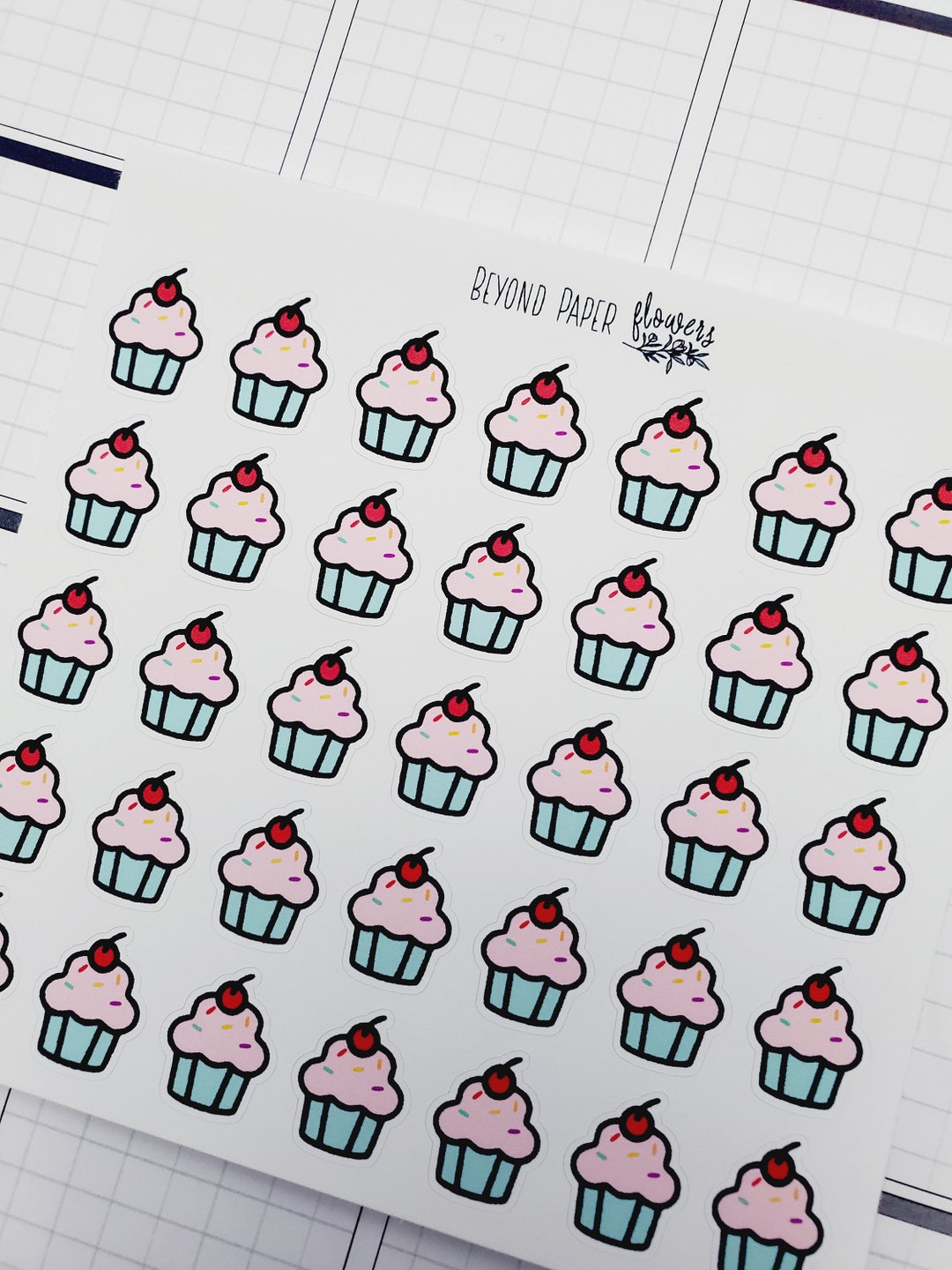 Small Cupcake Stickers - Etsy