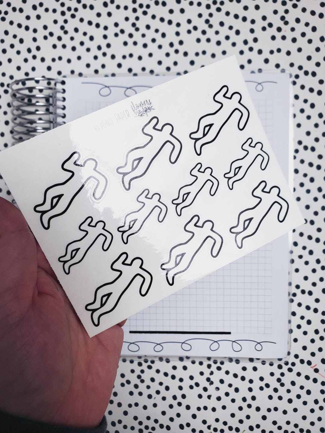 Clear Body Outline Deco Stickers - Etsy