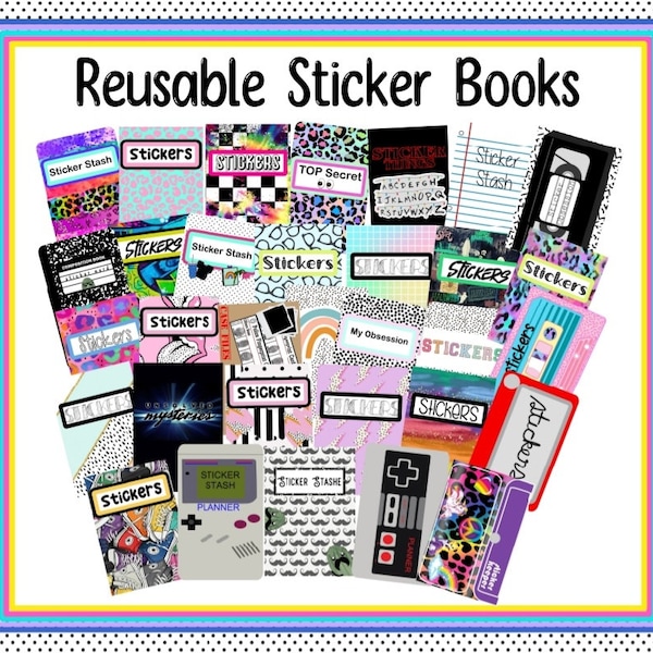 Reusable Sticker Books Etsy