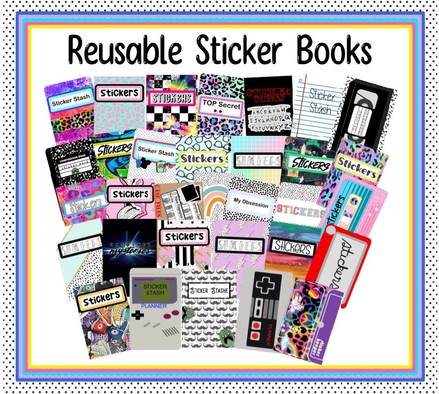 REUSABLE STICKER BOOK: Roll for Mental Health Style Sticker Storage Book ,  Reusable Sticker Binder , Roll for Mental Health Art 