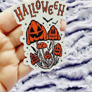 Halloween Mushrooms Sticker Die Cut