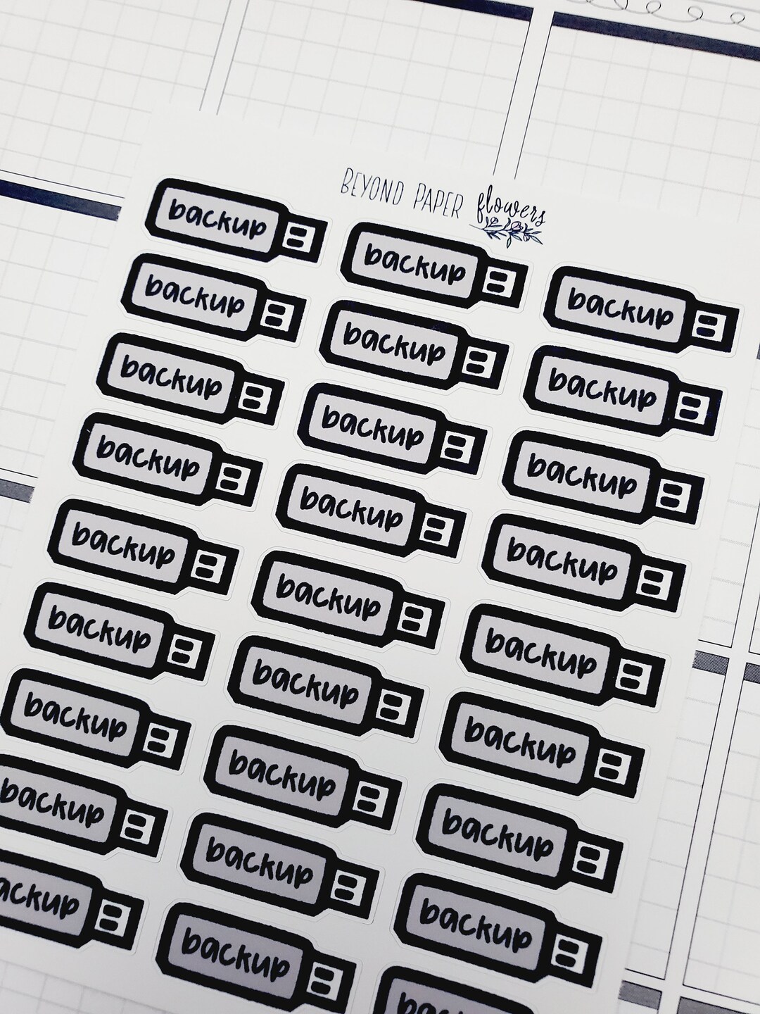 Backup Generator Sticker Backup/usb Flash Icon Stickers - Etsy