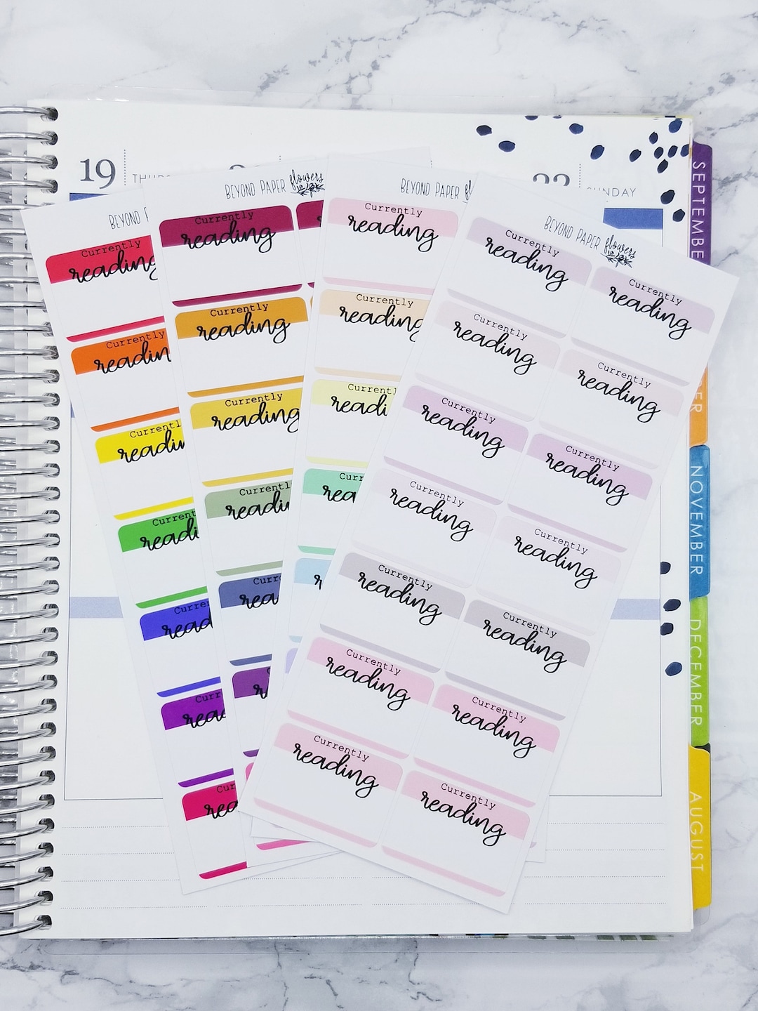Currently Reading Stickers - Etsy