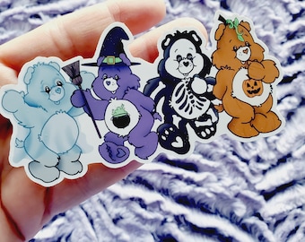 Halloween Bears Vinyl Sticker Die Cut