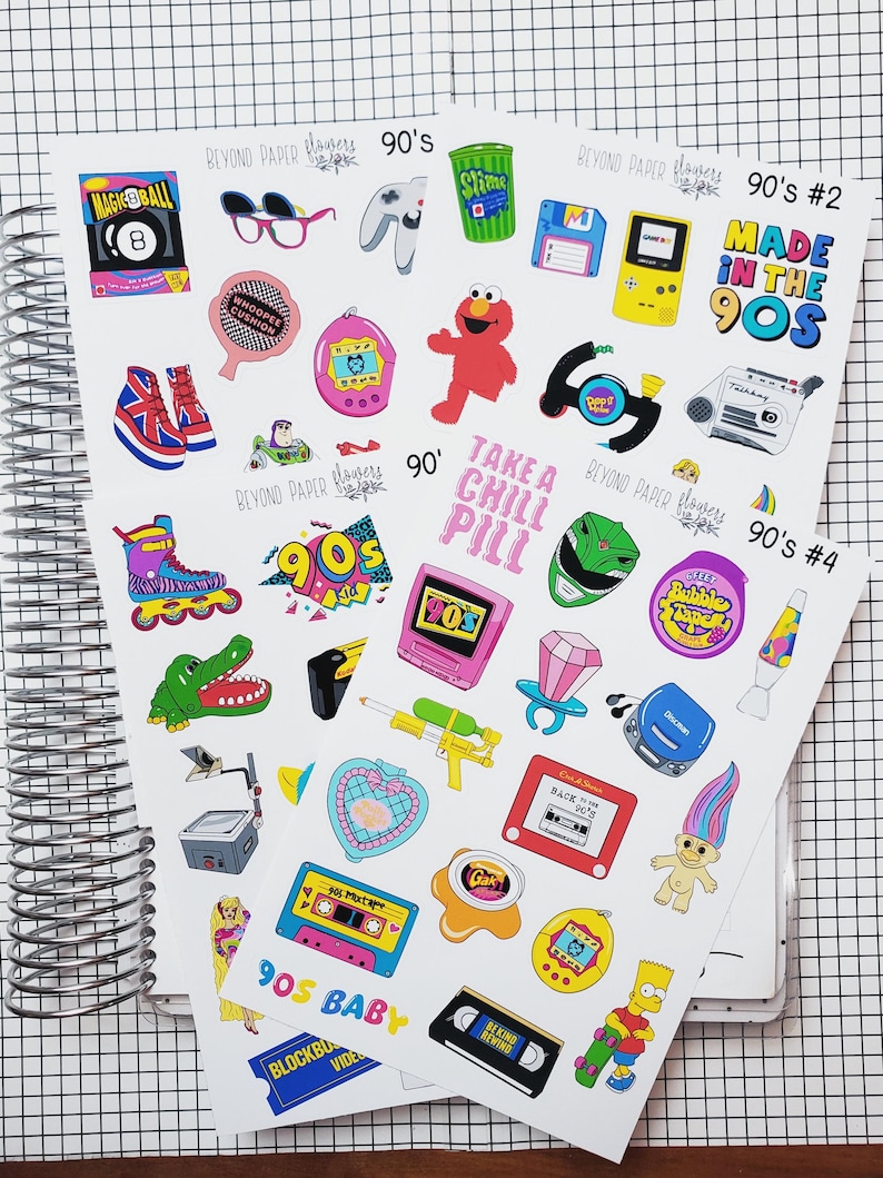 90's Throwback Deco Stickers - Etsy