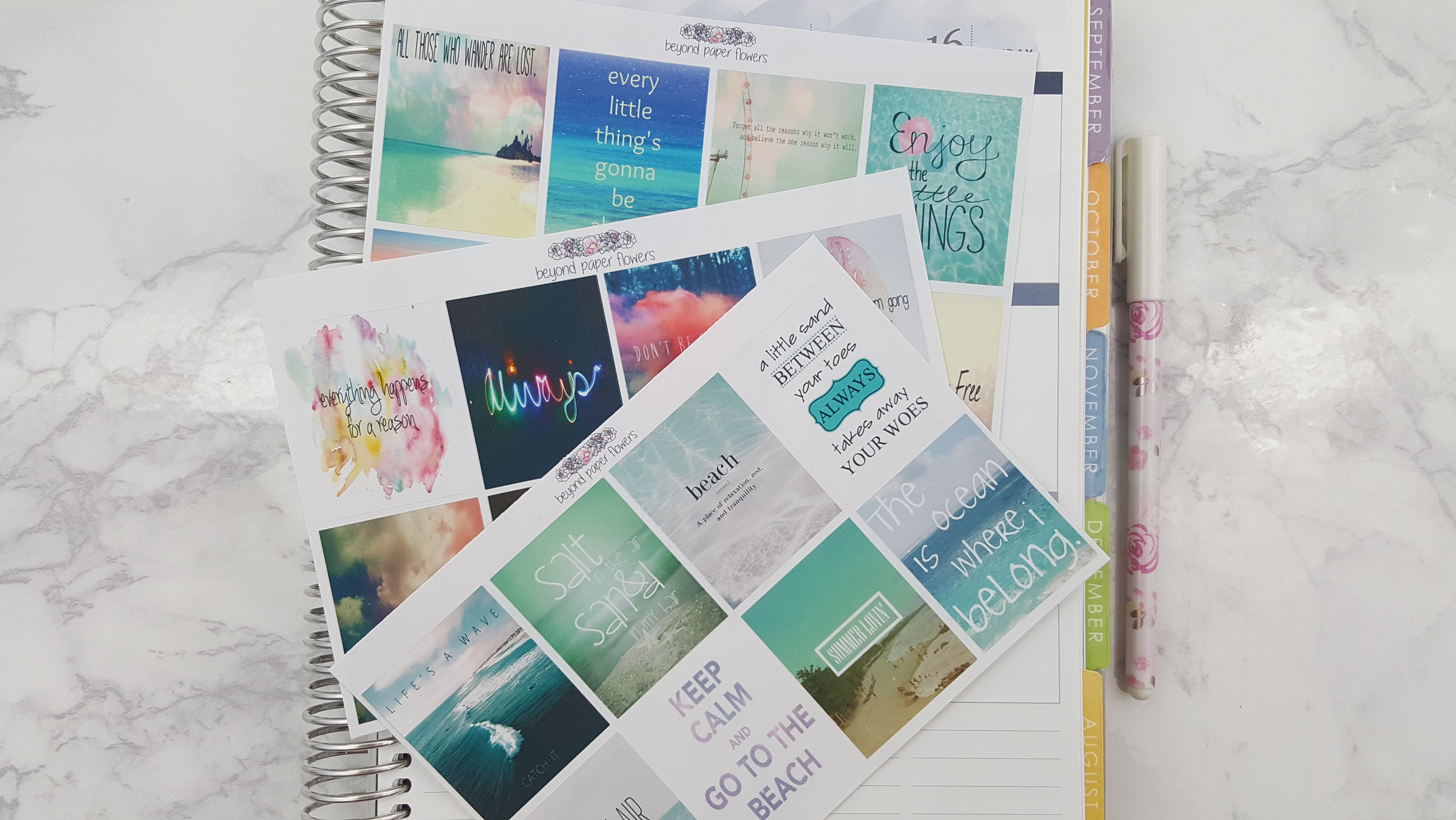 Inspired Quotes, Vertical, Horizontal, Stickers, Planner Stickers, Al…