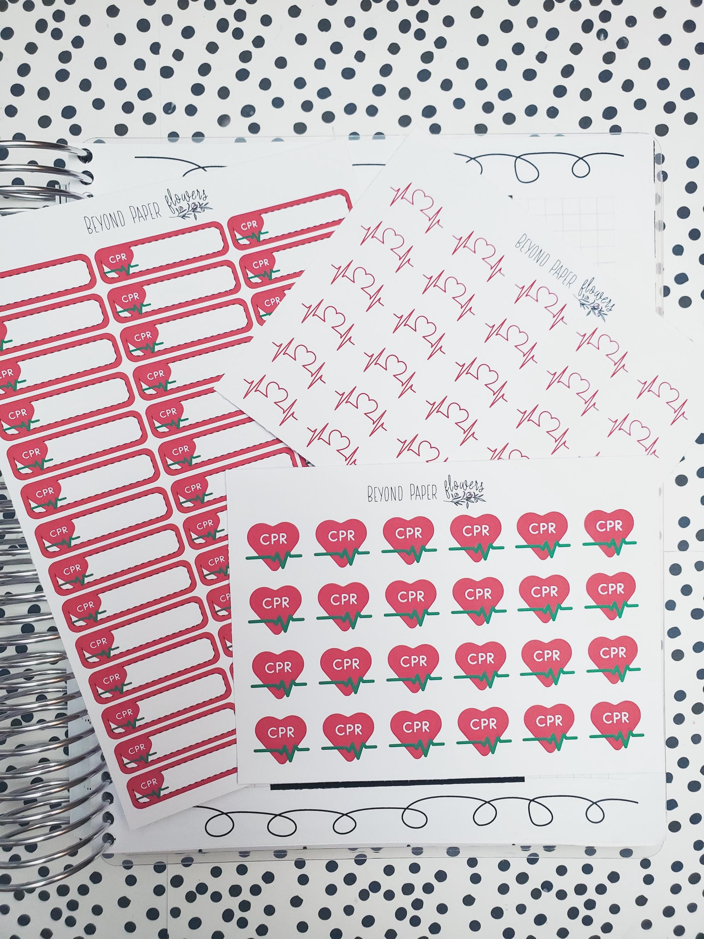 CPR Reminder Stickers - Etsy