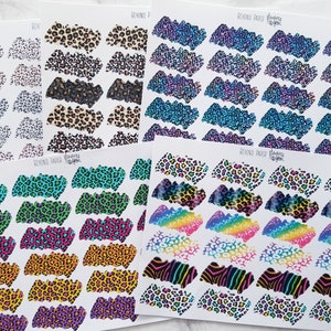 Leopard Zig Zag Brushstroke Stickers