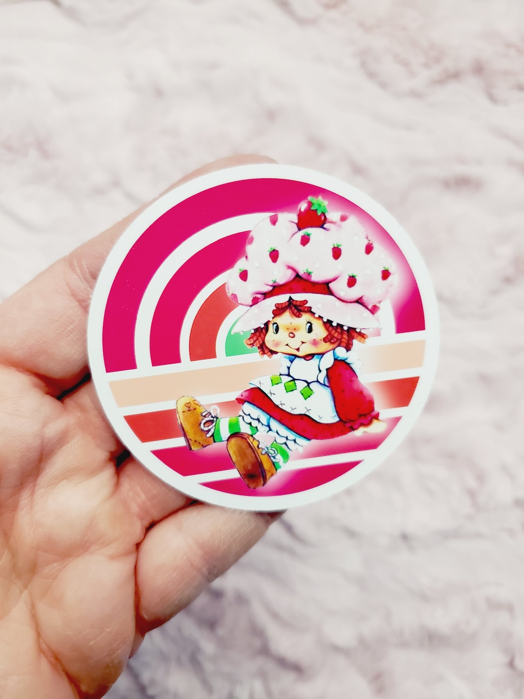 Vintage Strawberry Matte Vinyl Sticker Die Cut - Etsy