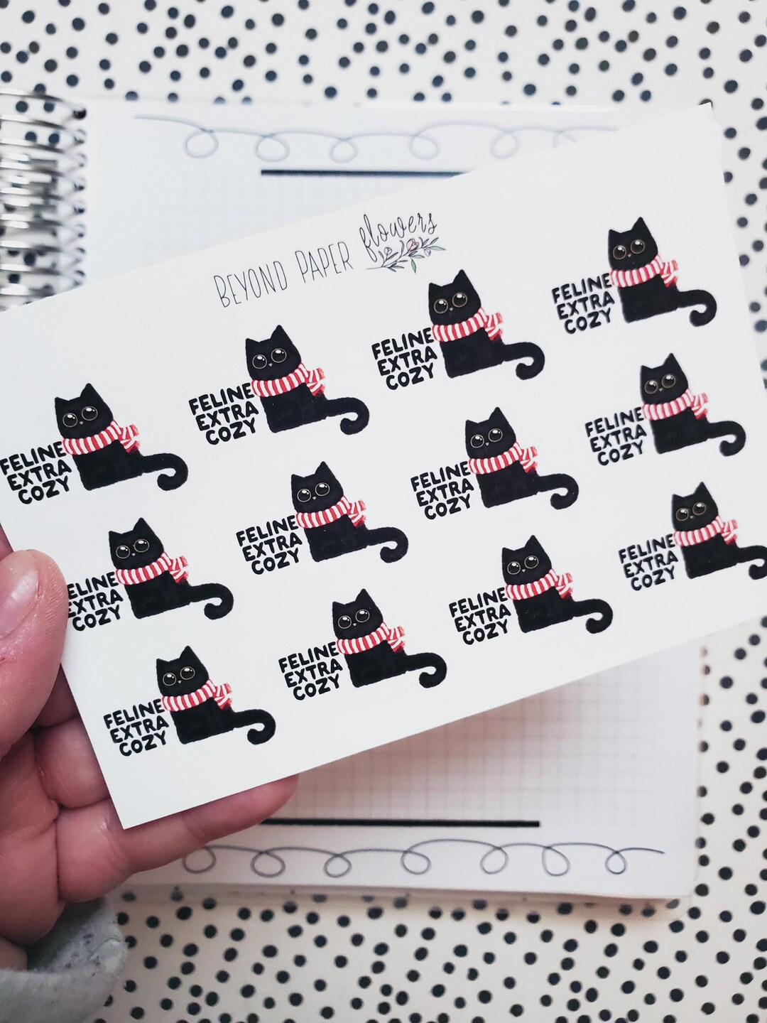 Extra Cozy Cat Sticker Sheet - Etsy