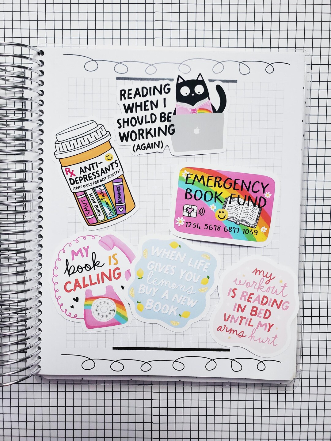 Funny Book Matte Vinyl Sticker Die Cut - Etsy