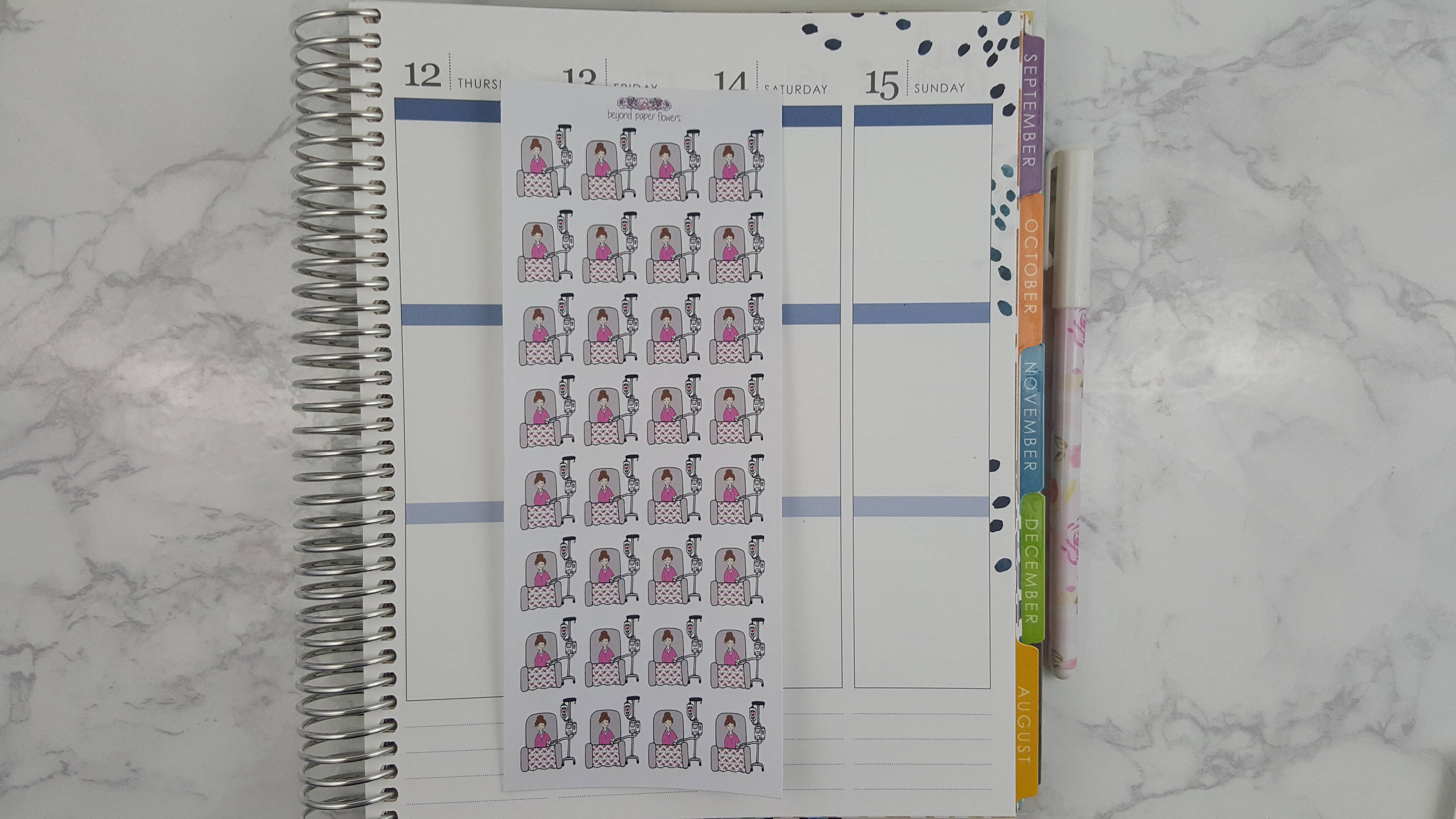 IV/ Medical/Infusion/Chemo/Blood Donation/Dialysis Doodle Stickers