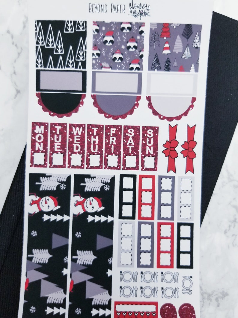 Hobonichi Black and White Winter Weekly Kit Etsy