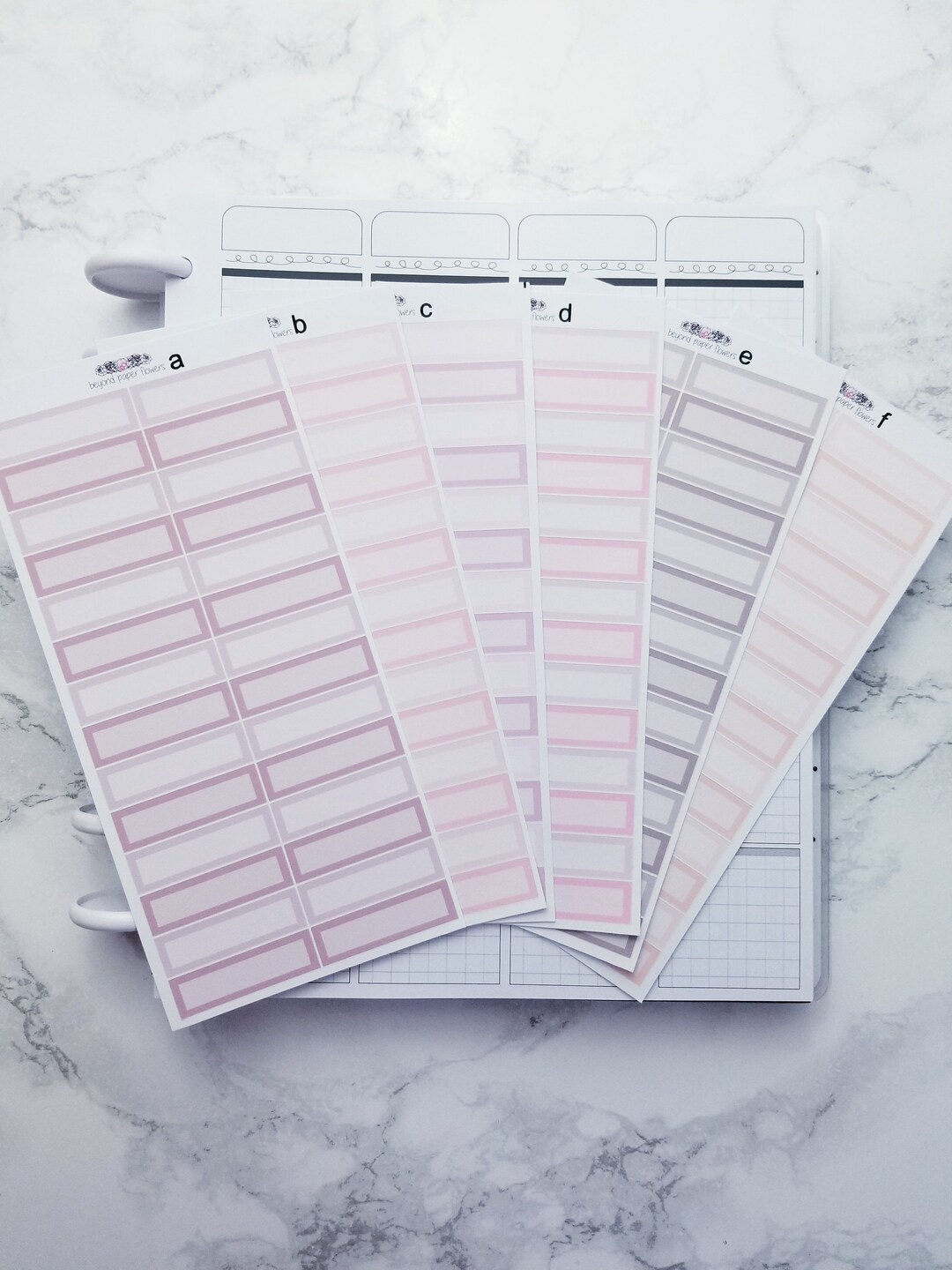 Neutral Quarter Box Stickers - Etsy