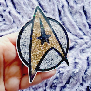 Trekie Sparkly Sticker Die Cut