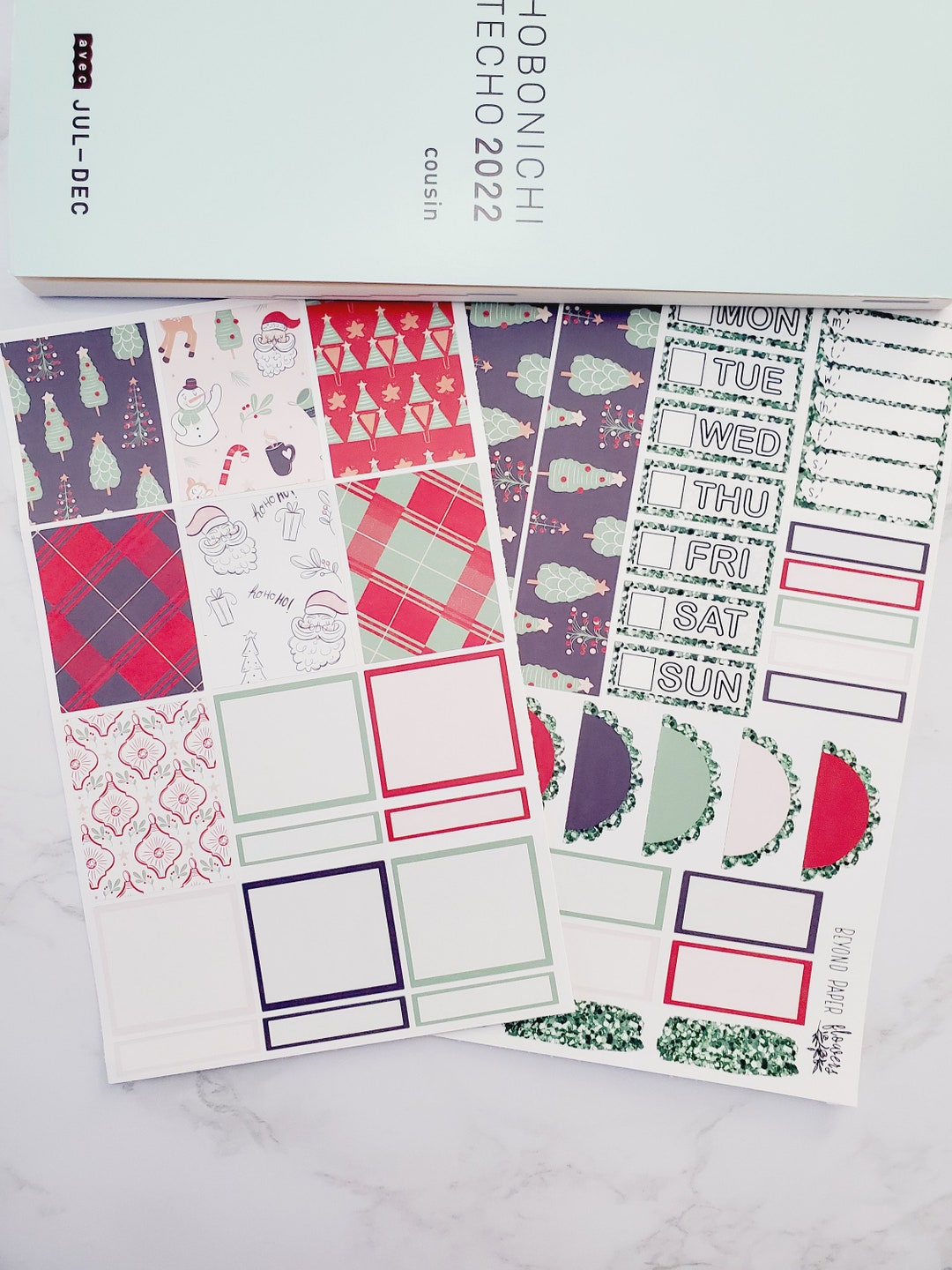 Hobonichi COUSIN Retro Christmas Weekly Kit - Etsy