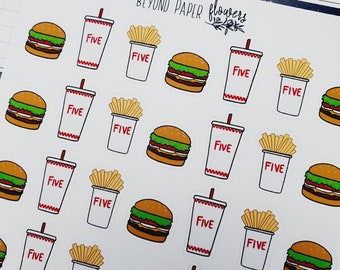 Burger and Fries Mix Stickers FG