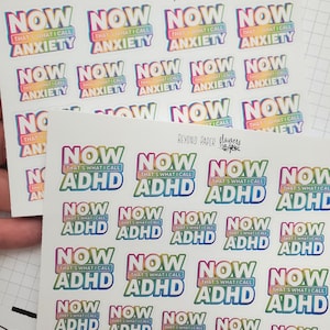 NOW Anxiety and ADHD Stickers