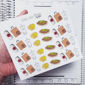 Fast Food Burrito Bowl/Burrito/Chips Mix Sticker