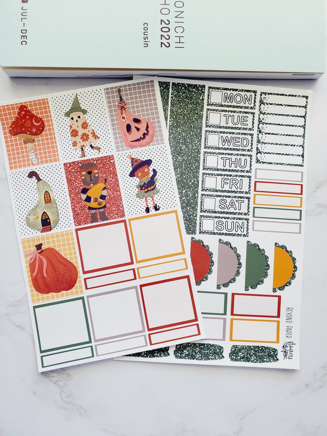 Hobonichi COUSIN Whimsical Halloween Weekly Kit - Etsy