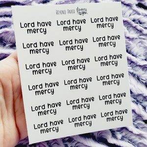 Lord Have Mercy Snark Sheet