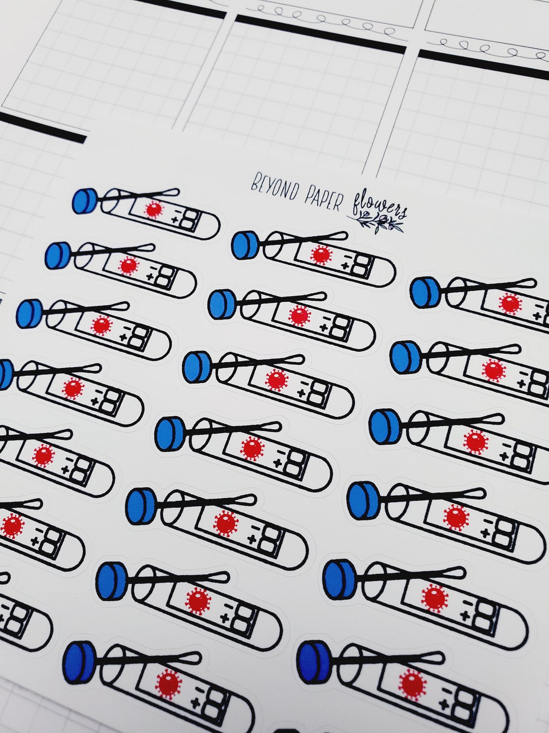 Virus Test Tracker/ Reminder Sticker - Etsy