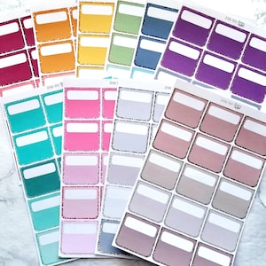 Pentrix/Academic Planner MUTED Glitter Edge Side Boxes
