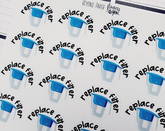 Change Filter Reminder Sticker Sheet