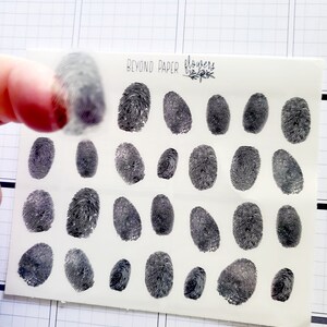 Clear Finger Print Sticker Sheet