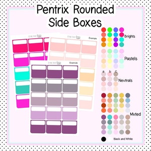 Pentrix Rounded Side Box Stickers