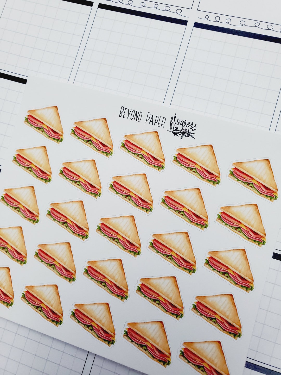 Sandwich Box Sticker Sandwich Sticker Sheet - Etsy