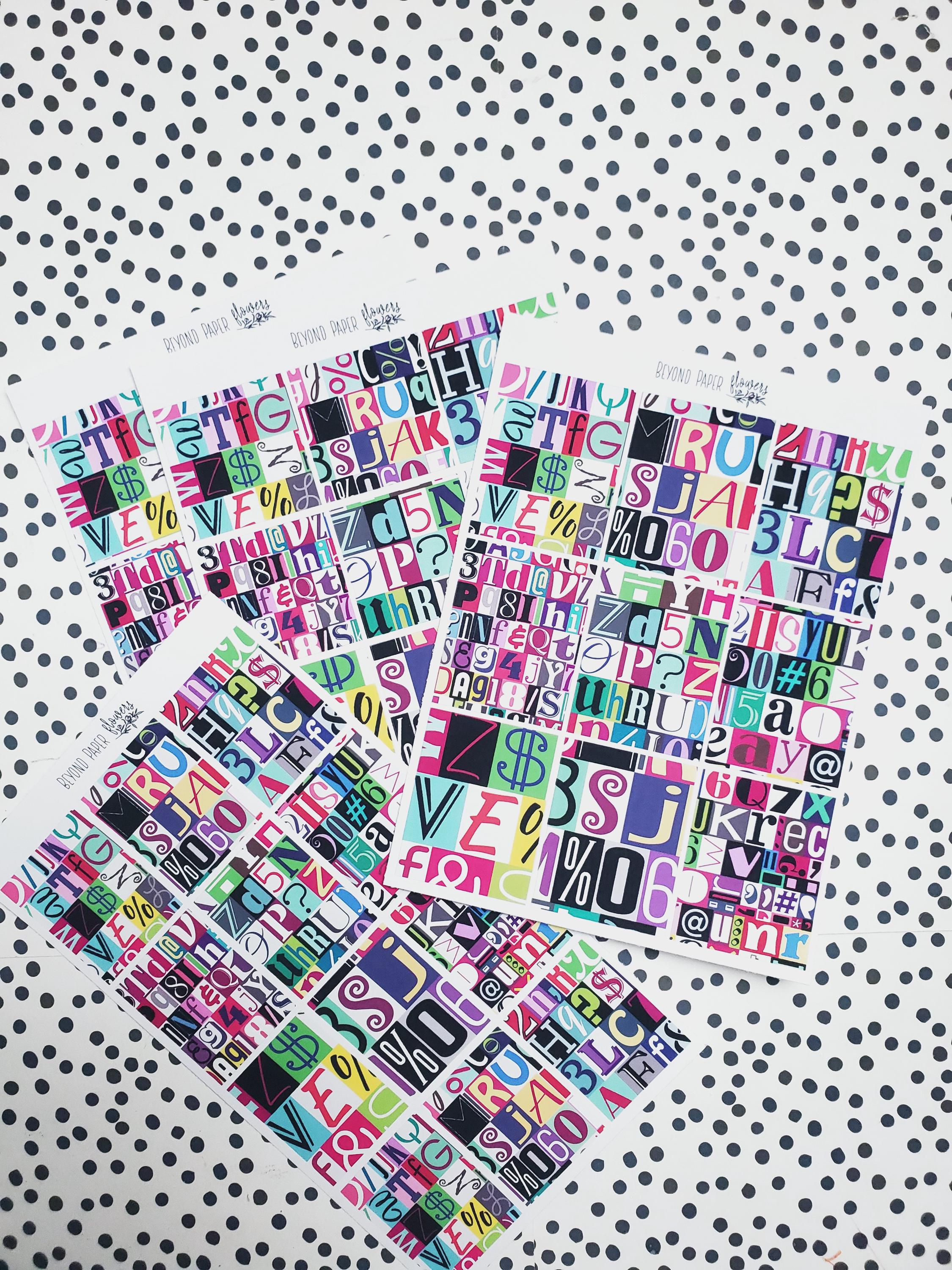 Ransom Note Letter Full, Half, Date, Washi, Bujo Stickers - Etsy