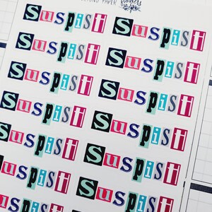 Suspish Ransom Letters Deco Sheet