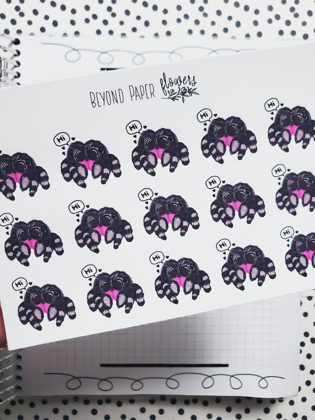 Hi Spider Deco Stickers - Etsy