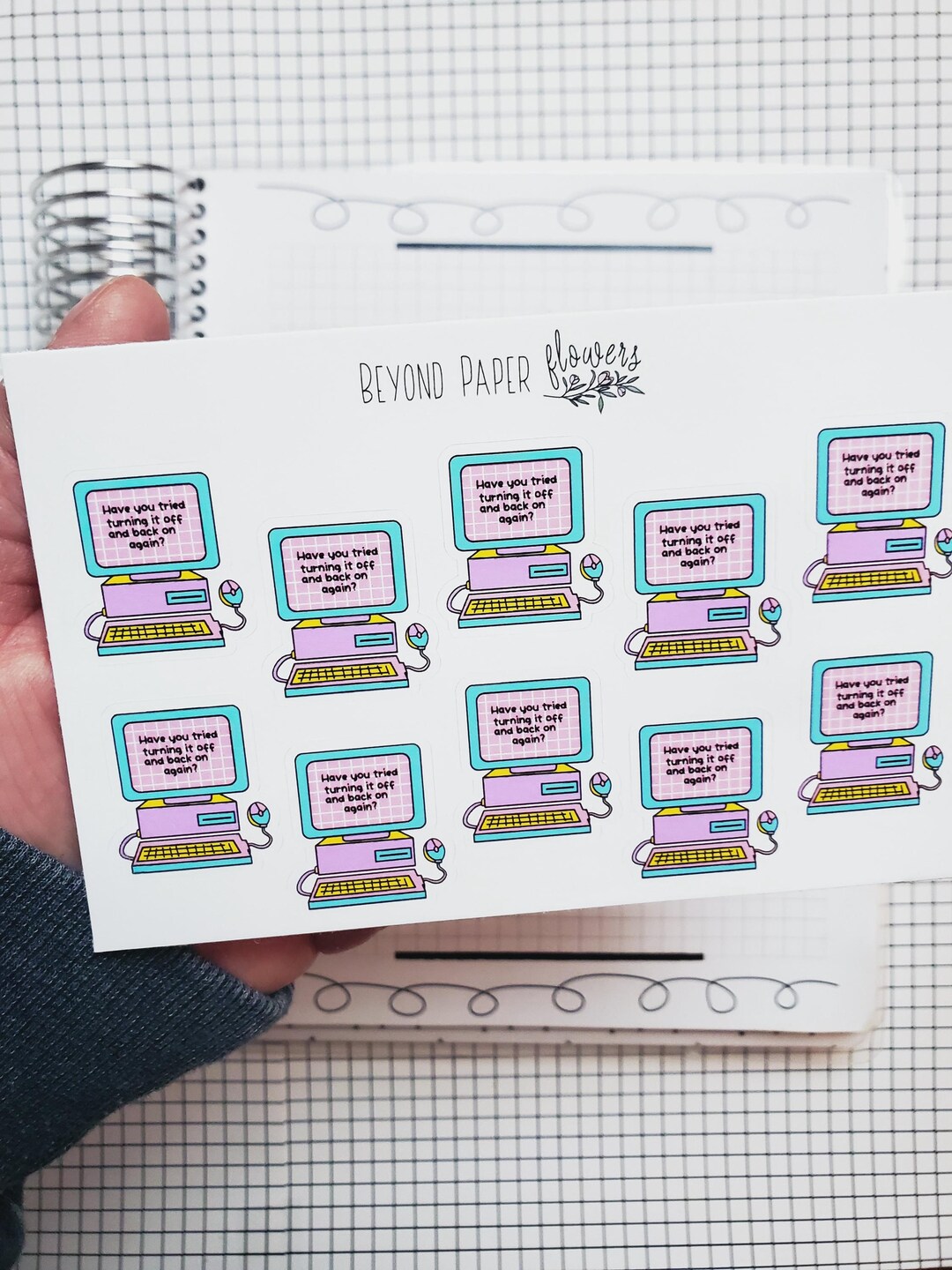 Turning It off and Back on Again Deco Stickers - Etsy