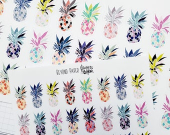 Watercolor Pineapple Stickers