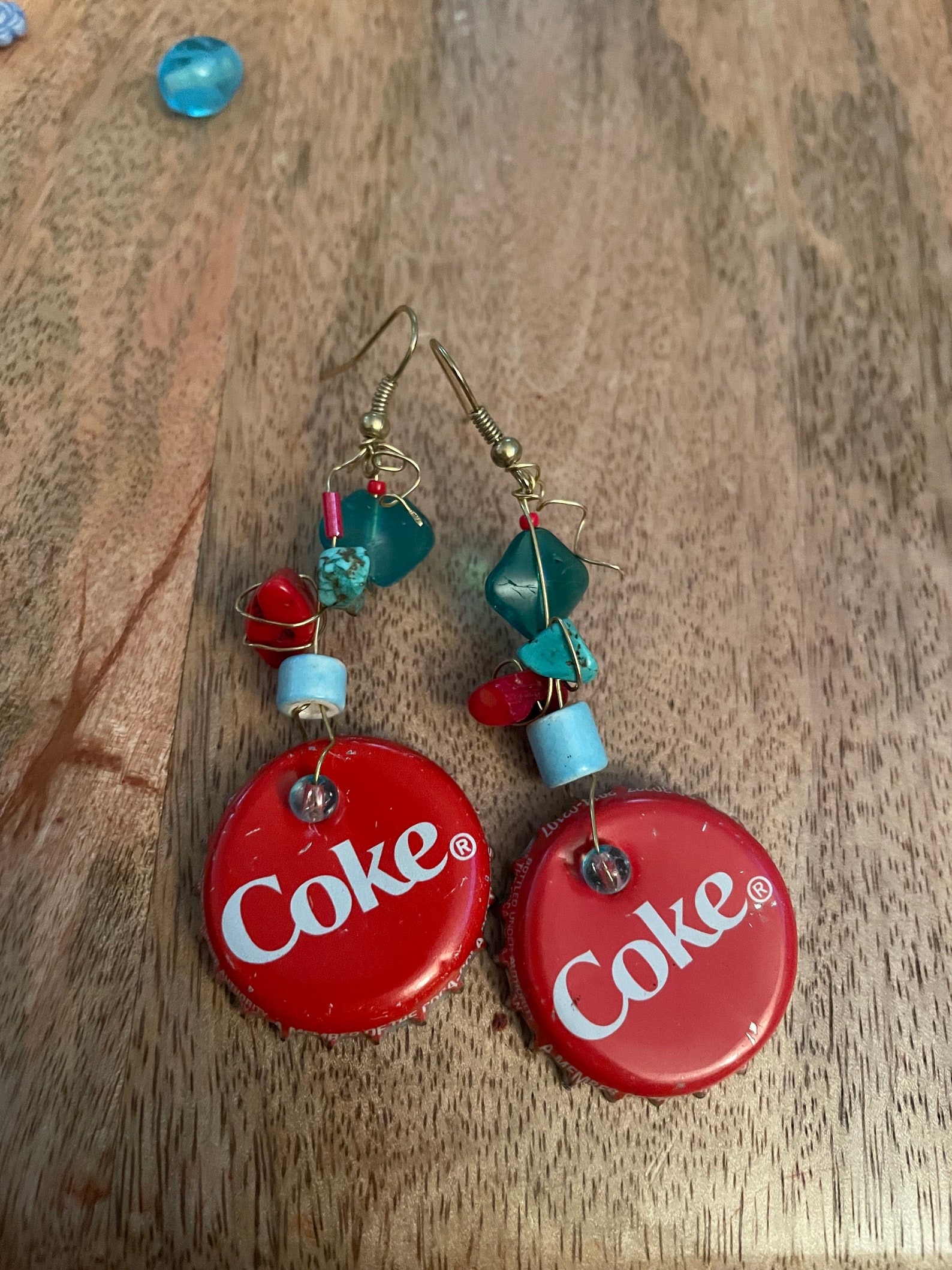 Coke Bottlecap Earrings Etsy