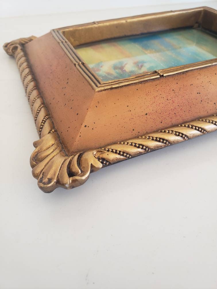 Abstract Sunset Palm Tree Painting Sunset Painting Seascape Etsy