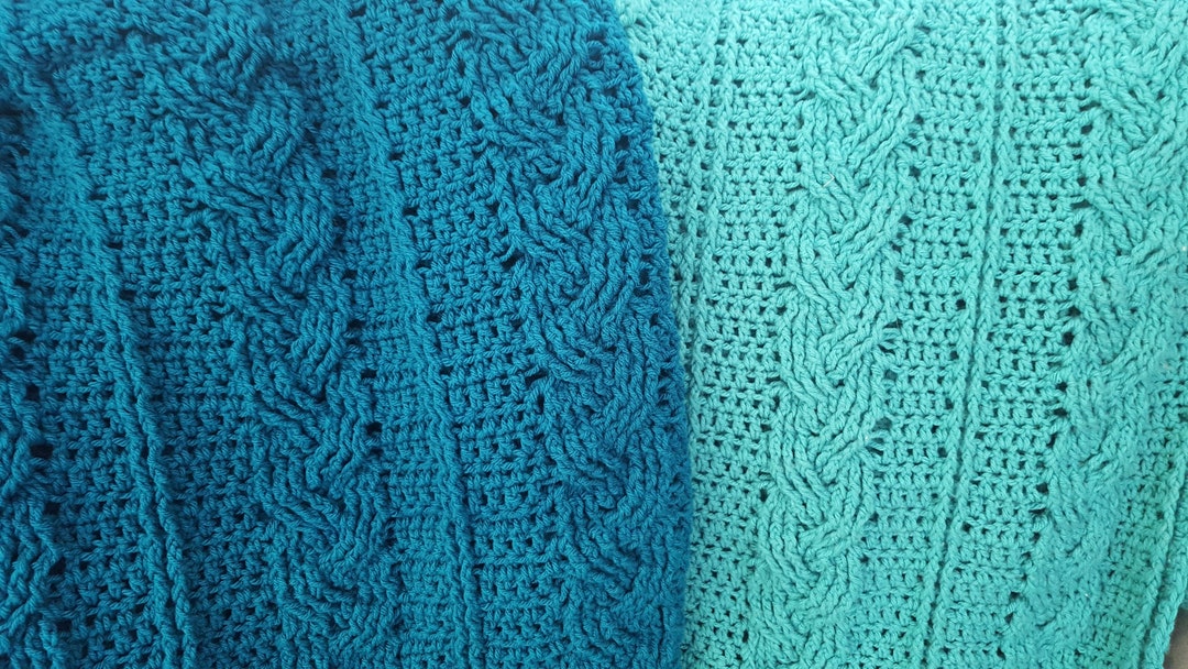 Cable Blanket Crochet Pattern - Etsy