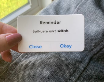 Self Care Sticker | Cute Sticker | Social Work Sticker | Reminder Sticker | Positive Quote Sticker | Gift for Her | Laptop Sticker